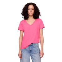 Camiseta Gap Favorite Para Mujer Con Cuello En V, Rosa Neón, Talla Xl