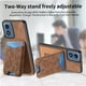 thumbnail image 2 of Funda Billetera con Soporte para Motorola Moto G Play 2024 4G Protector Delgado Marrón, 2 of 6