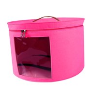 Magideal - Caja De Almacenamiento Para Sombreros, Caja Redonda De Fieltro, Organizador De Armario Decorativo Portátil, Caja Para Sombreros De Viaje Para Varios T 43X26Cm