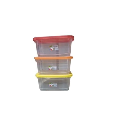 Genérico - Tapers Transparente Con Tapa Hermetica Rectangular