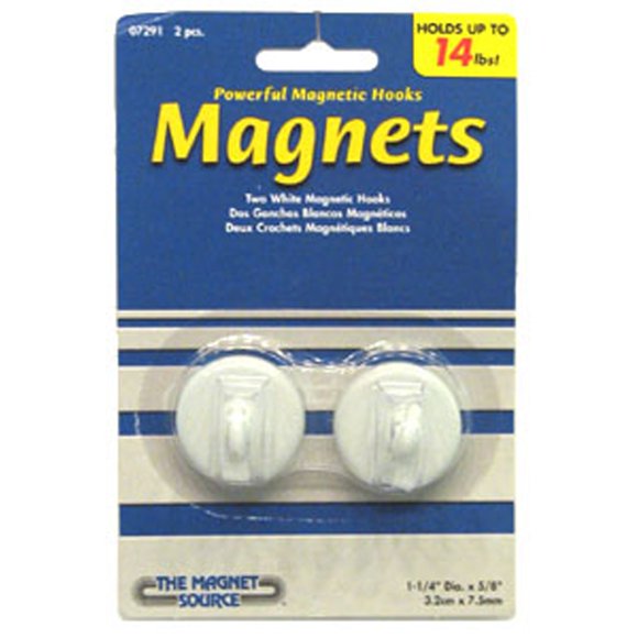Ganchos de almacenamiento Master Magnetics 07291, 2 unidades, 3 cm, color blanco