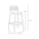 thumbnail image 3 of Piso Taburete Silla alta bar cocina Ragnar 75cm Blanca, 3 of 7
