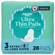 thumbnail image 1 of Toallas Femeninas Equate Ultra Thin Extra Largas 28 Unidades, 1 of 3