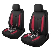 Funda De Asiento De Coche Caromop De Neopreno Impermeable Para Coche, Negro/Rojo