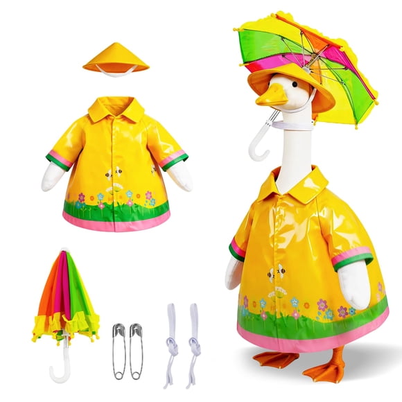 Set de impermeable para ganso de jardín Joyxzacp amarillo de 23 pulgadas