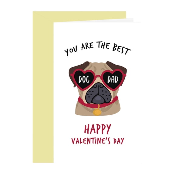 Tarjeta de San Valentín Comting para Papá Perro 20x13 cm