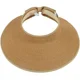 thumbnail image 1 of Sombrero de playa con visera de paja enrollable de ala ancha para mujer, plegable y plegable, con parte superior abierta, 1 of 5