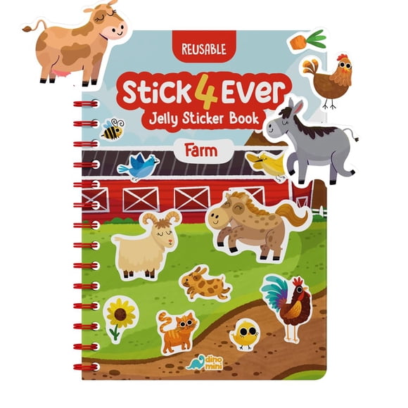 Libro de pegatinas Jelly DINO MINI Stick4Ever impermeable para niños