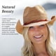 thumbnail image 3 of Sombrero Wallaroo Catalina Cowboy de fibra de rafia en forma de hongo para mujer, 3 of 9