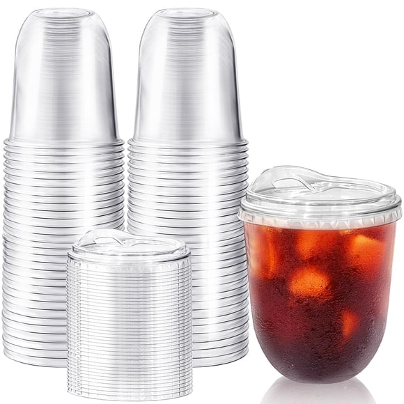 Vaso de Bebida Alaiceje 355 ml (Pack de 50) con Tapa de Sorbo