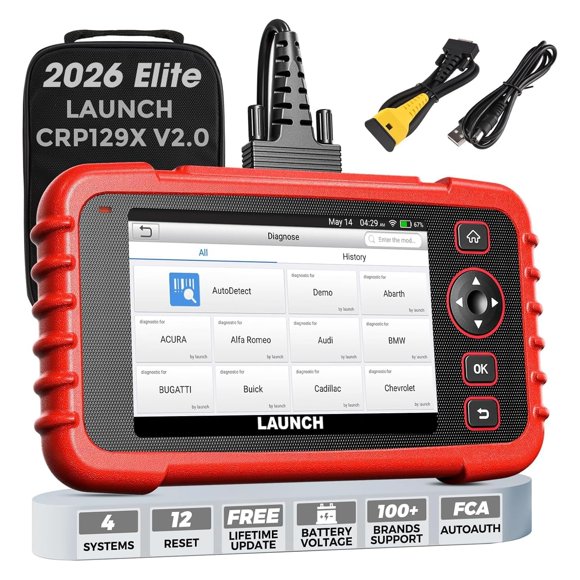 Escáner LAUNCH CRP129X Elite 8 Reset AutoVIN 4 sistemas