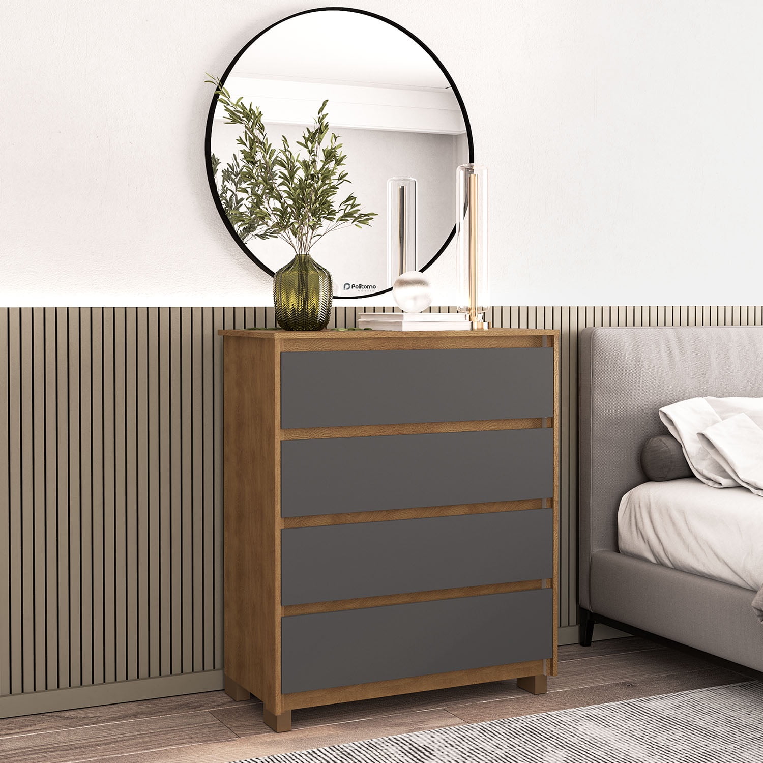 Vekka Home - Comoda Coimbra Gris 4c