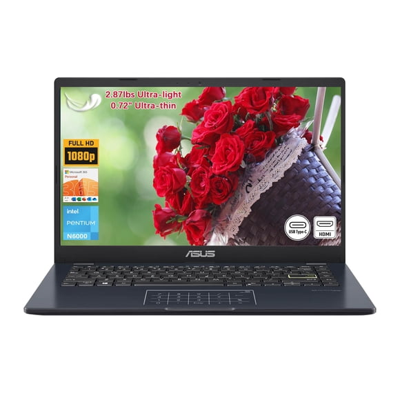 Ordenador portátil ASUS Vivobook go 14 FHD Intel Pentium N6000 de 4 GB de RAM