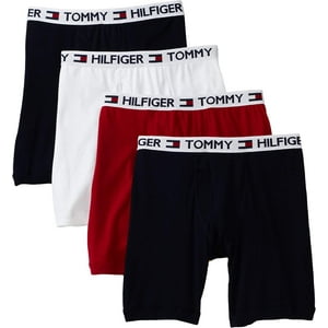 Calzoncillo Bóxer Tommy Hilfiger Con 4 Bolsillos Para Hombre, Color Rojo, Azul Marino Y Blanco