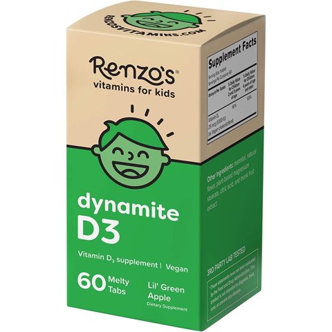 Vitamina D3 Renzo'S Dynamite Dissolve Kids, 60 Comprimidos
