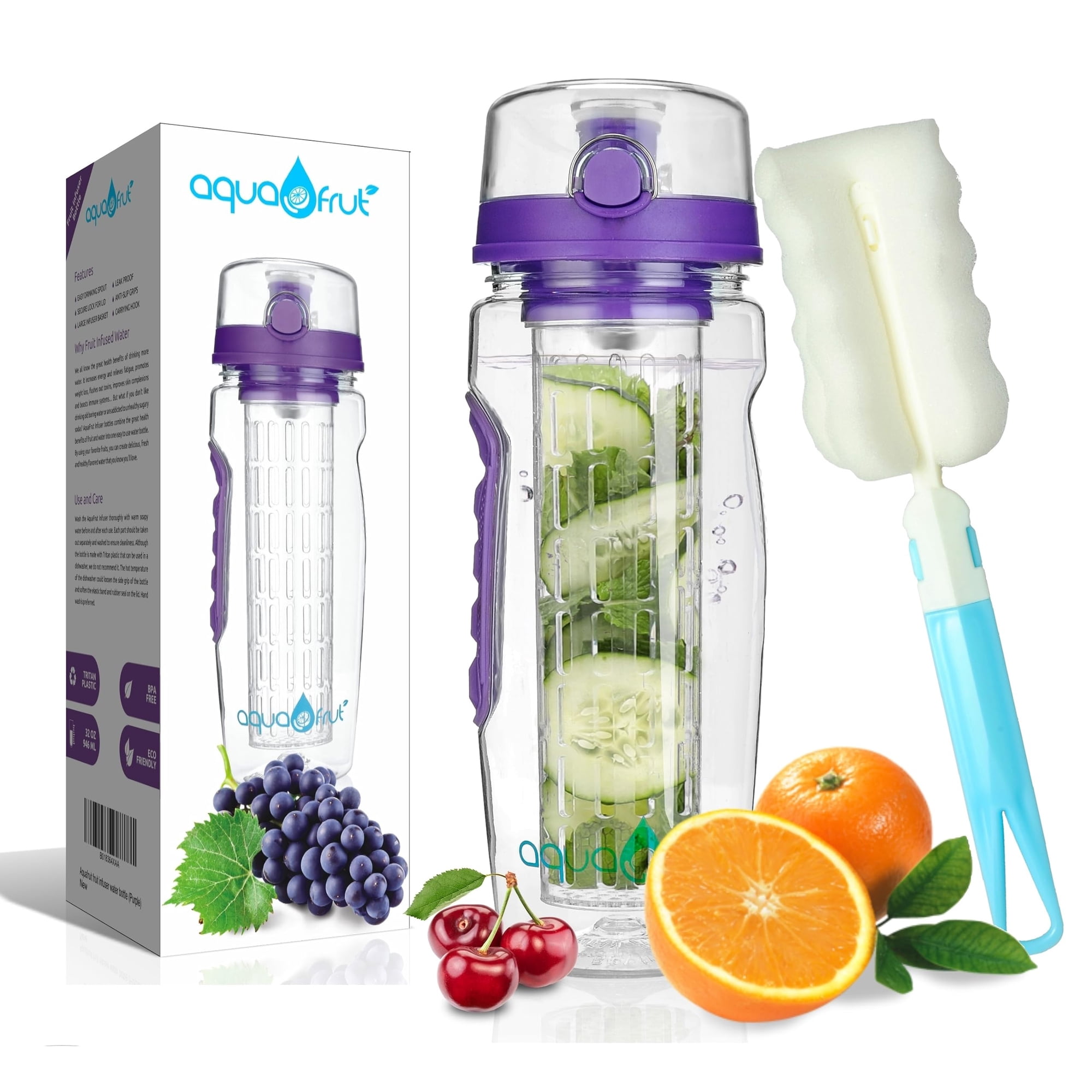 Botella Aquafrut 950 ml Tritan Con Infusor De Frutas