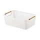 thumbnail image 2 of Cesta De Almacenamiento Reutilizable Decorativa Multiusos Para Baño, Cocina, Exterior, Color Blanco S, 2 of 5