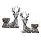thumbnail image 3 of Portavelas Candelero Tealight Candelabros Chimenea Elk Resina Estatua Plata, 3 of 3