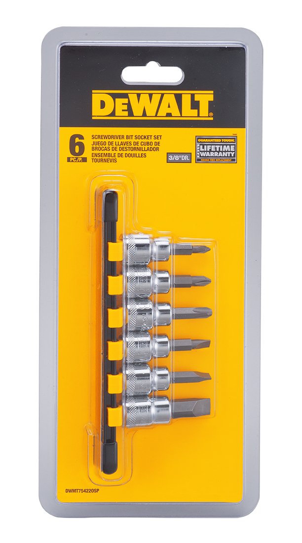 Dewalt - Juego De Puntas De Enchufe Y Destornillador Dwmt 3 8 Dr 6Pc