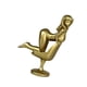 thumbnail image 2 of Mini Estatua De Niña, Escultura De Resina, Figura De Escritorio, Gabinete, Figura De Niña En Miniatura Dorada, 2 of 3