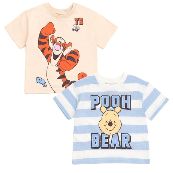 Camiseta Disney Winnie the Pooh Tigger para niños pequeños, paquete de 2 unidades, 6 años