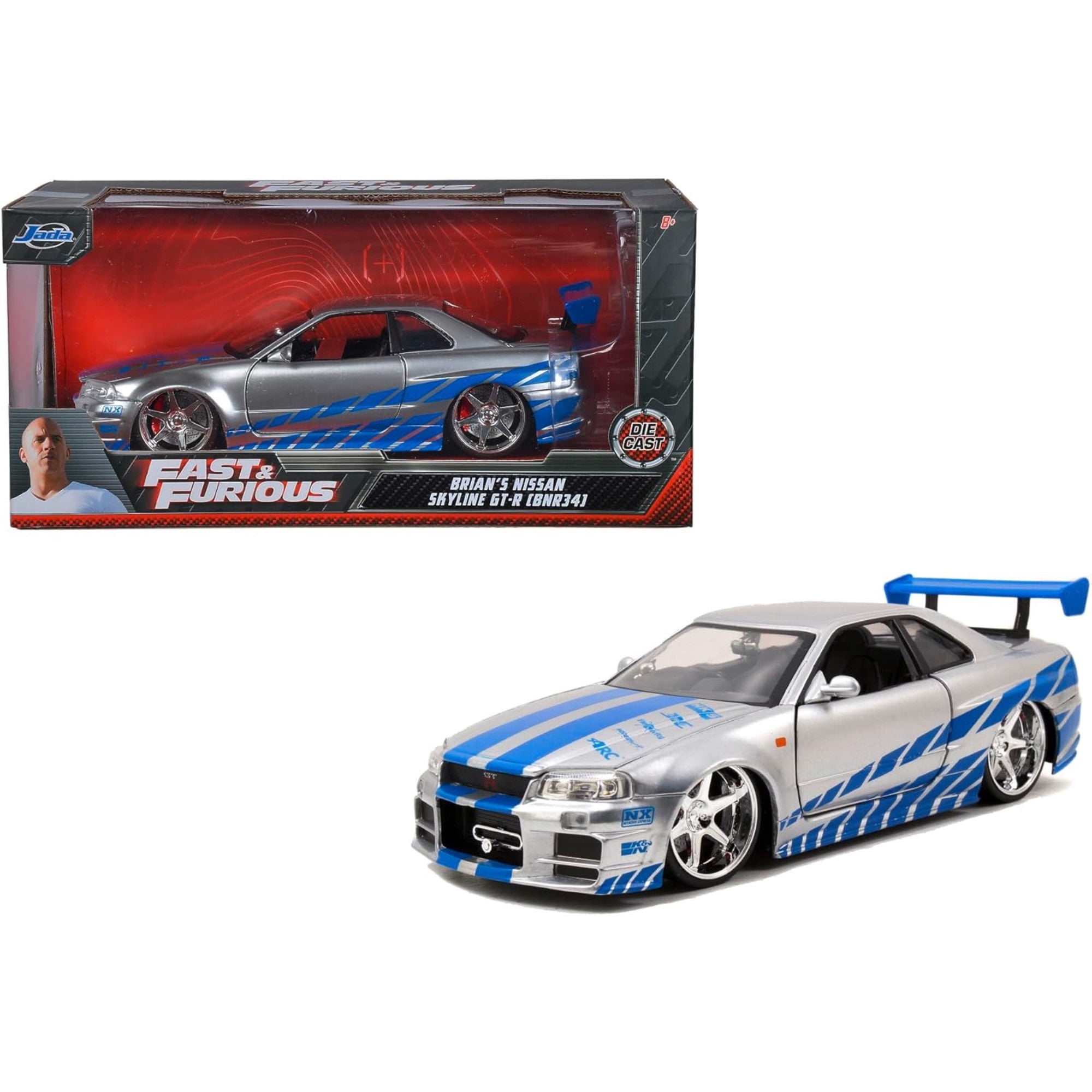 Jada - Vehiculo R Y F 2002 Nissan Skyline Gt-R R34 1 .24
