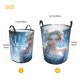 thumbnail image 5 of Frozen Princesa Elsa Cesta de lavandería de gran capacidad redonda con asa, bolsa para ropa sucia plegable, almacenamiento para dormitorio, baño y lavadero 44x35 cm, 5 of 6