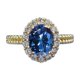 thumbnail image 1 of Anillo de Moissanita Ovalada de 1.5 Quilates Color D Claridad VVS1 Halo Anillo de Compromiso de Oro Plata Esterlina 925 Anillos de Boda para Mujer Talla 5-9, 1 of 7