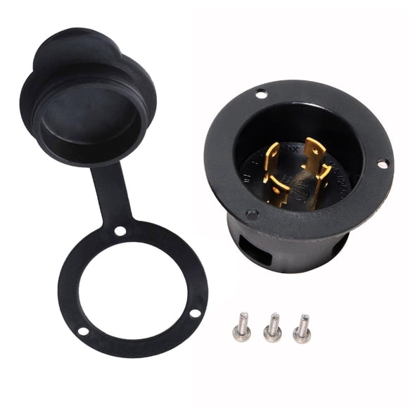 Enchufe MECMO NEMA L14-30 de 30 A, 125/250 V, con cubierta impermeable