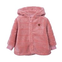 Pillin - Polerón Bebé Niña Coral Fleece Suave Con Cierre Rosado