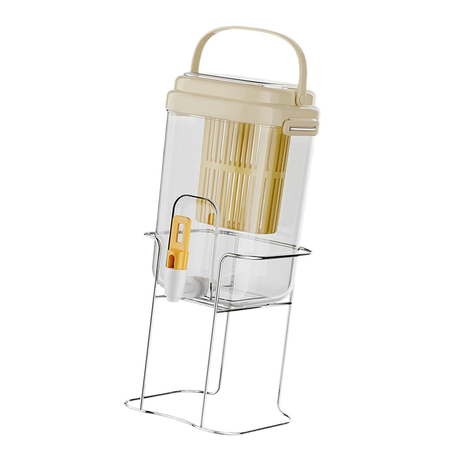 Bothyi - Dispensador De Bebidas Con Grifo Y Jarra De Agua Fría Para Jugo Helado, Mesa Para El Hogar, Amarillo