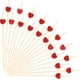 thumbnail image 1 of Cocktail Picks Madera De Bambú Con Forma De Corazón Rojo 11 9 Cm 100 Unidades, 1 of 8