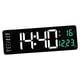thumbnail image 2 of Reloj De Pared Digital Grande Hora Fecha Temperatura Semana Pantalla USB Para Dorm Green, 2 of 5