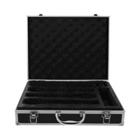 Magideal - Estuche De Transporte Para Micrófonos Caja De Herramientas Para Micrófonos Caja De Instrumentos Caja De Aluminio A Prueba De Golpes Maletín Para Micró