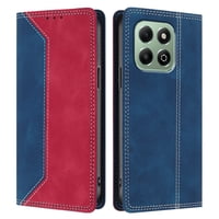 Funda Foxdock Para Honor X6B De Cuero Premium Bicolor Con Ranuras Rfid, Carcasa Tipo Billetera Antigolpes Y Soporte Plegable