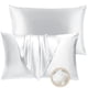 thumbnail image 1 of Pillows BHZ, plumas de ganso satinadas blancas, estándar, juego de 2, 1 of 9