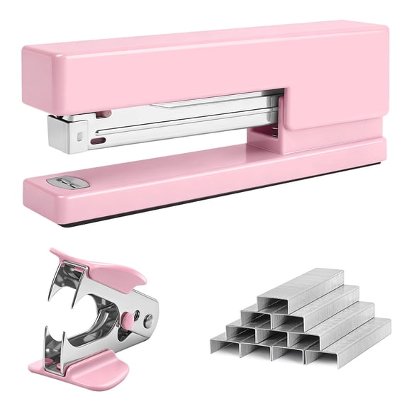 Engrapadora Yzkula de 25 Hojas Rosa + Grapas y Desengrapadora