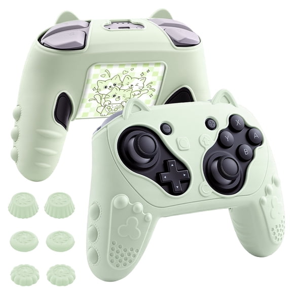 Funda Protectora de Silicona para Controlador Switch 2 Pro con Tapas de Joystick y Stickers – Accesorios de Gamepad Suaves y Cómodos