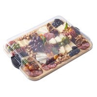 Tabla De Cortar Farberware Build-A-Board Con 3 Compartimentos De Acacia