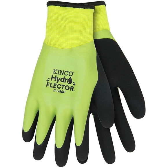 Guantes de trabajo Kinco Hydroflector forrados de látex impermeables 1786P