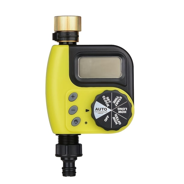1pc Irrigation Water Timer Controller, Garden Electronic Programmable Watering Timer, Waterproof Water Faucet To Hose Timer With LCD Display Solenoid Valve, Suitable Temperature 0-40 Degrees, Working