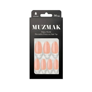 Muzmak - - Uñas Press On Grapefruit Ade Almond 36 U.