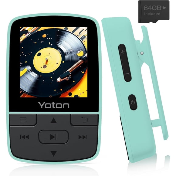 Reproductor MP3 Yoton 64GB Bluetooth 5.2 HiFi Clip FM