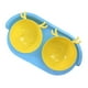 thumbnail image 5 of Cuencos Dobles Para Gatos Para Comida Y Agua Contenedor De Comida Inclinado Elevado Cuencos Para Perros Azul Y Amarillo, 5 of 5