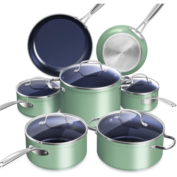 Set de utensilios de cocina Nuwave Healthy Duralon Blue Ceramic Antiadherente