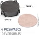 thumbnail image 2 of Set 4 Posavasos Ecocuero Antimanchas Impermeables 2 En 1, 2 of 9
