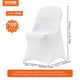 thumbnail image 2 of Fundas para sillas VEVOR, elastano elástico, plegables, 100 unidades, color blanco, 2 of 3