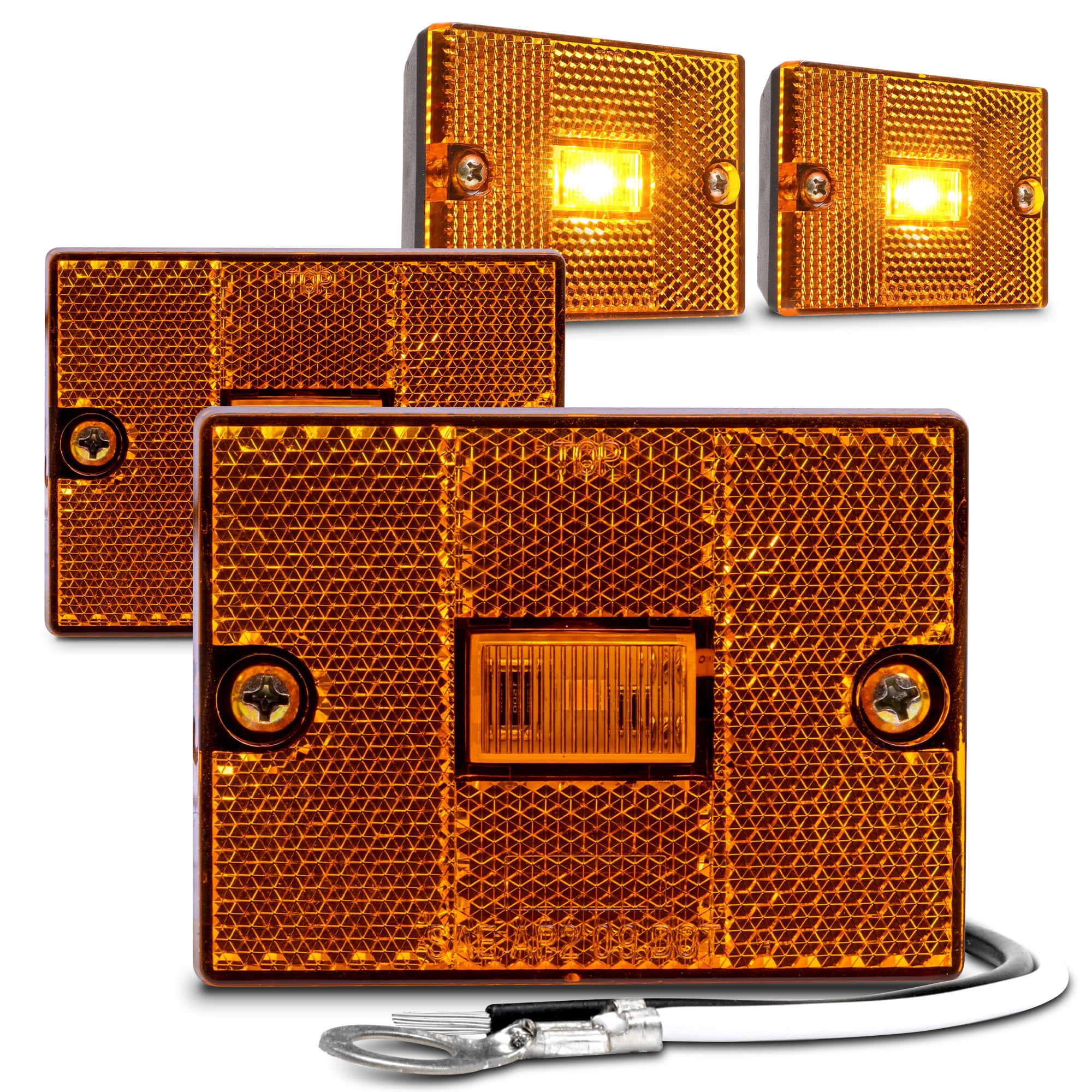 Online Led Store - Luces De Posición Ámbar True Mods 4 Piezas Led Montaje Con Tornillo