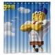 thumbnail image 1 of Cortina de ducha de la película Bob Esponja: Un héroe fuera del agua, juego de cortinas de baño con ganchos, tamaño 66 x 72 pulgadas, 1 of 3