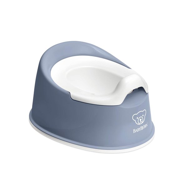 Bacinica BabyBjörn Smart Azul Profundo y Blanco Sin BPA